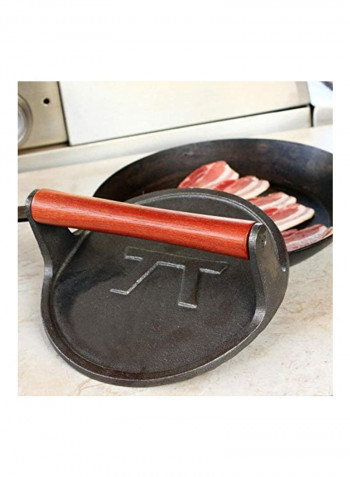 Round Grill Press Silver 8inch