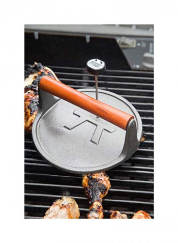 Round Grill Press Silver 8inch