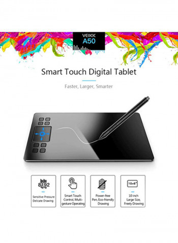 Digital Graphic Tablet Black