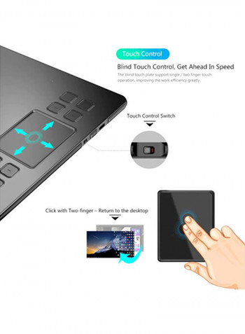 Digital Graphic Tablet Black