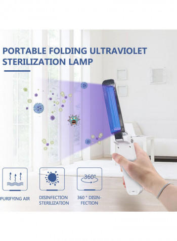 Sterilization Lamp Remote Plastic Portable USB 13 x 13 x 13cm white