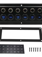 6 Way Switch Panel For RV Boat Yacht CS-976A2