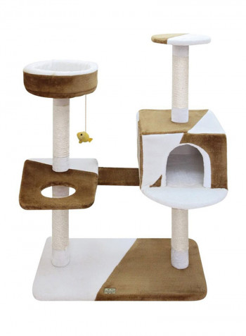 Camila Cat Pole White/Brown