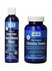 2-Piece Concentrace Trace Mineral Drops With Electrolyte Stamina Set