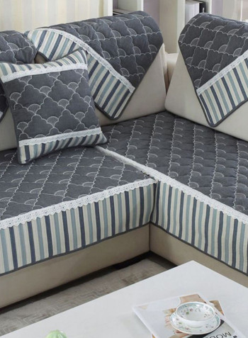 Modern Simple Style Sofa Slipcover Grey 110 x 240centimeter