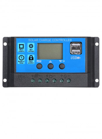 Mono Crystalline Solar Panel With Controller Black/Blue/Silver