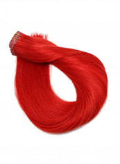 20-Piece Straight And Long Hair Extension Set Red 22inch