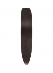 Long Straight Clip-In Hair Extension 1b Natural Black 22inch