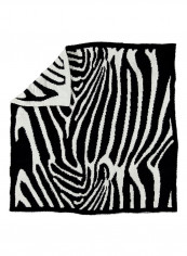 Barefoot In The Wild Receiving Blanket White/Midnight-Zebra 76.2x76.2centimeter