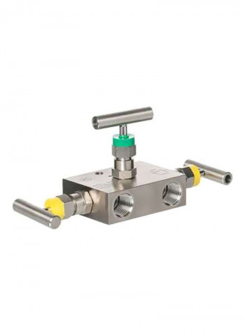 Three Valve Manifold Silver/Yellow/Green