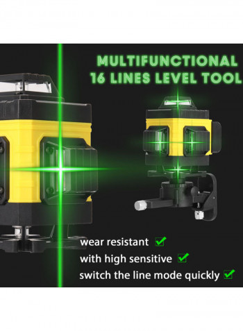 Multi Functional 16 Line Laser Level Set Multicolour