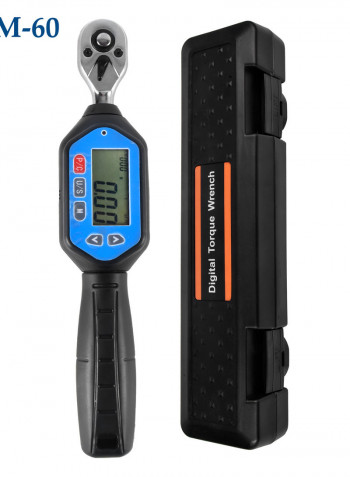 Digital Torque Wrench With Buzzer LED Indication Blue 34 x 5.50 x 9cm