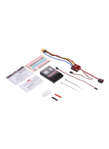 Electric Speed Controller With Programming Card For 1/8 1/10 RC Crawler Car 13.3x5.5x9cm
