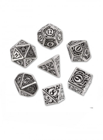Set Of 7 Dice Metall Steampunk Dice Toy