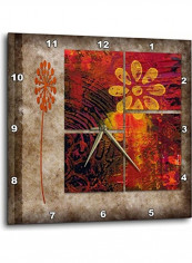 Artwork In Squares Wall Clock Multicolour 13x13inch