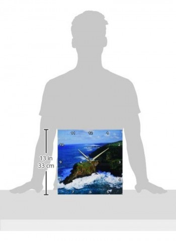 Kilauea Lighthouse Hawaii Wall Clock Multicolour 13x13inch