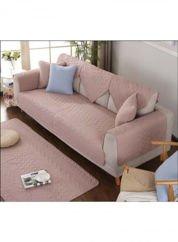 Simple Washable Soft Sofa Slipcover Light Pink