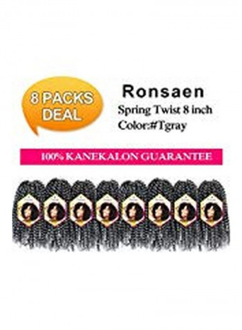 8-Piece Hair Extension Set TGRAY 8inch