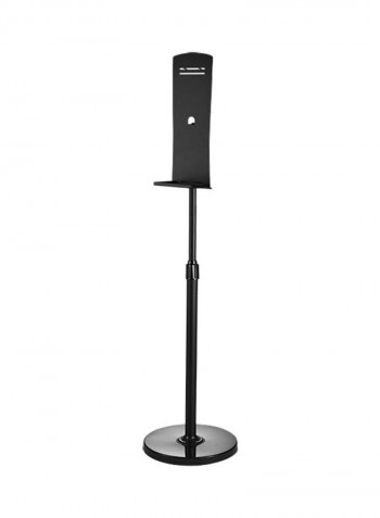 Adjustable Height Floor Standing Hand Dispenser Black