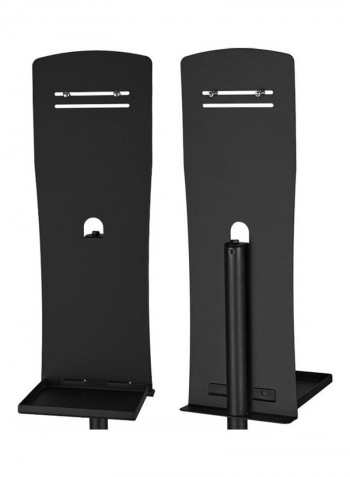 Adjustable Height Floor Standing Hand Dispenser Black