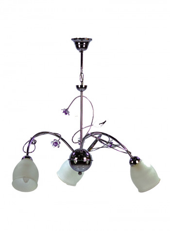 Decorative Chandelier Chrome Silver/White 60x45centimeter