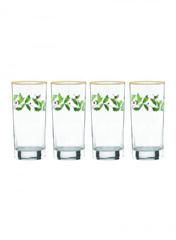 4-Piece Highball Glass Set Clear