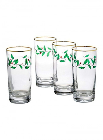 4-Piece Highball Glass Set Clear