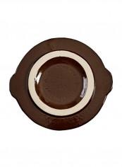 Crock Cover Brown/Beige 12inch