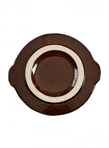 Crock Cover Brown/Beige 12inch