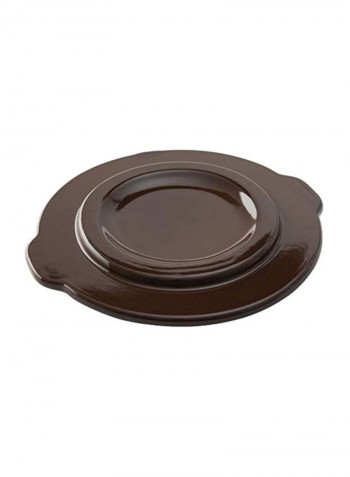 Crock Cover Brown/Beige 12inch