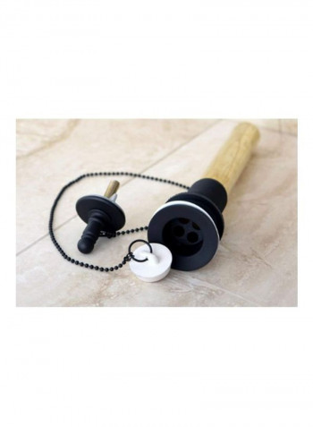Lavatory Drain With Stopper Gold/Black 10x2.3x2.3inch