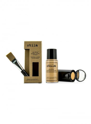 3-Piece Stay All Day Foundation, Concealer And Brush Kit 7 Buff