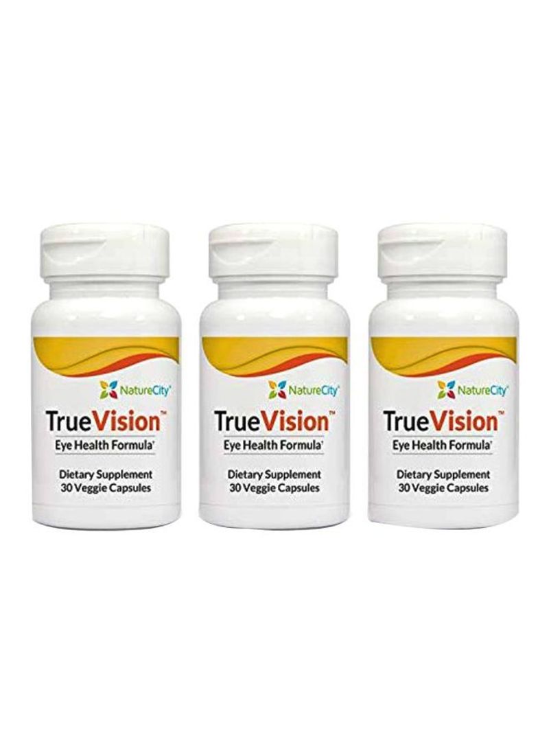 3-Piece TrueVision Eye Health Formula Dietary Supplement - 30 Veggie Capsules