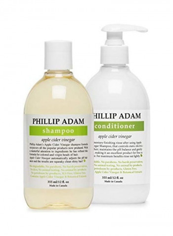 Apple Vinegar Shampoo And Conditioner Set 12ounce