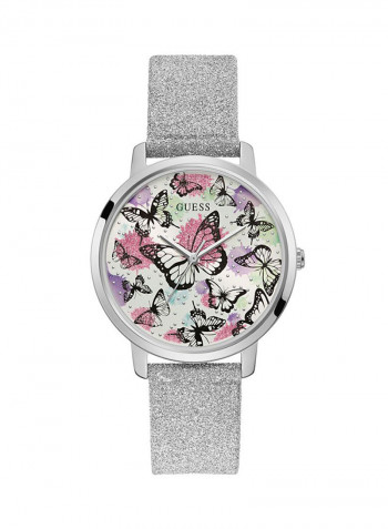 Women's Leather Analog Wrist Watch GW0008L1