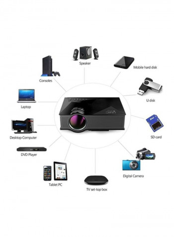 WVGA LED Projector 1200 Lumens UC46 Black