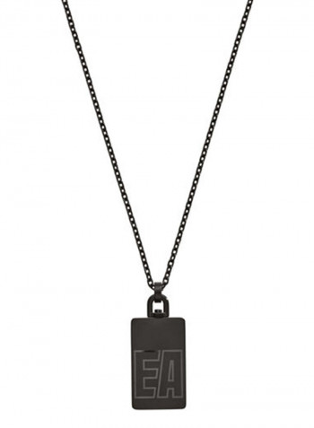 Brand Logo Engraved Pendant Necklace
