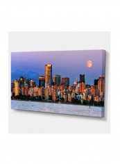 Vancouver Downtown Skyscrapers Canvas Wall Art Multicolour 32 x 16inch