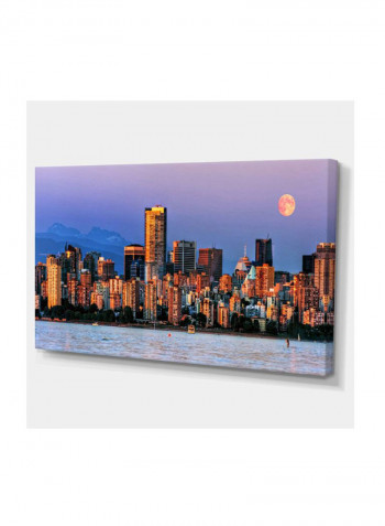 Vancouver Downtown Skyscrapers Canvas Wall Art Multicolour 32 x 16inch