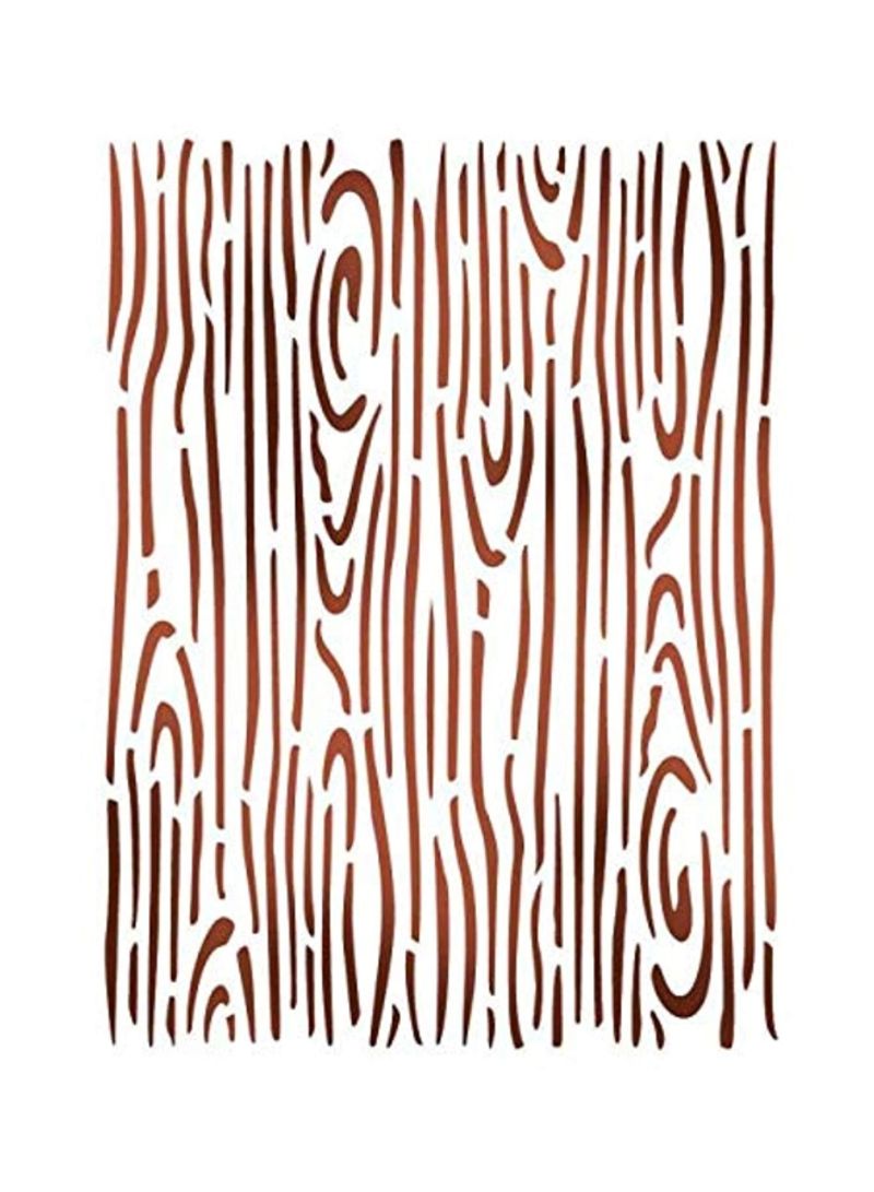 Wood Effect Stencil Brown