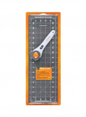 2-Piece Rotary Cutting Set Orange/Grey
