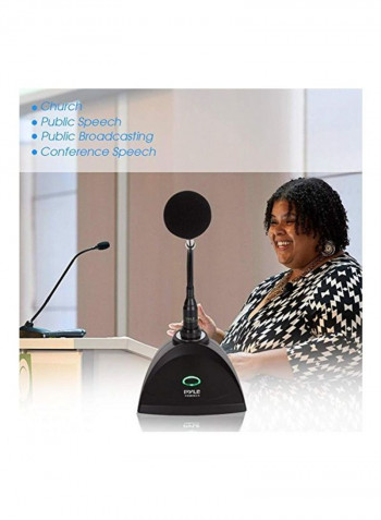Desktop Gooseneck Wired Microphone System PDMIKC5 Black/Red