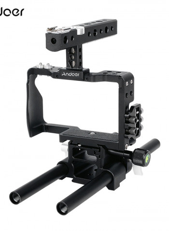 Professional Video Cage Rig Kit Film Making System Black