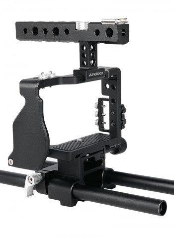 Professional Video Cage Rig Kit Film Making System Black