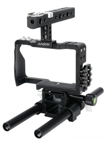 Professional Video Cage Rig Kit Film Making System Black