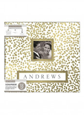 Scrapbook Frame-A-Name Album White/Gold
