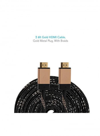 7-Piece HDTV Audio/Video Cable Connection Kit Black/Gold