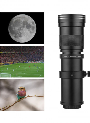 Camera Mf Super Telephoto Zoom Lens Black