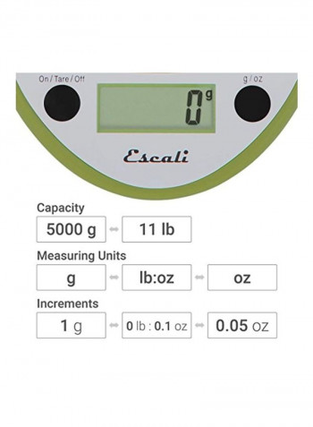 Digital Kitchen Scale P115TG Green/Grey