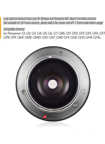 F1.6 Manual Focus Lens Large Aperture Black/White